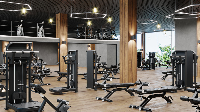 Fitness center disinfection in Fort Myers keeping workout equipment sanitized.