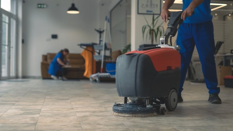Commercial hard floor care and maintenance in Nashville, including buffing, waxing, and deep cleaning.