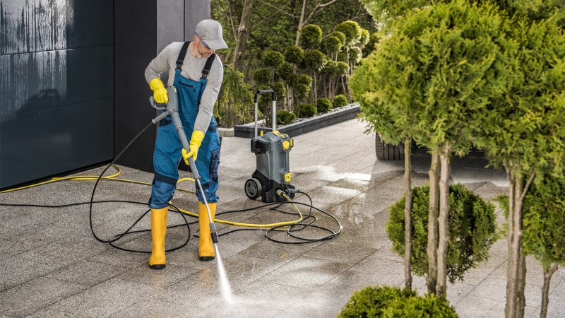 Commercial pressure washing services in Port St Lucie removing dirt, grime, and buildup from exterior surfaces.